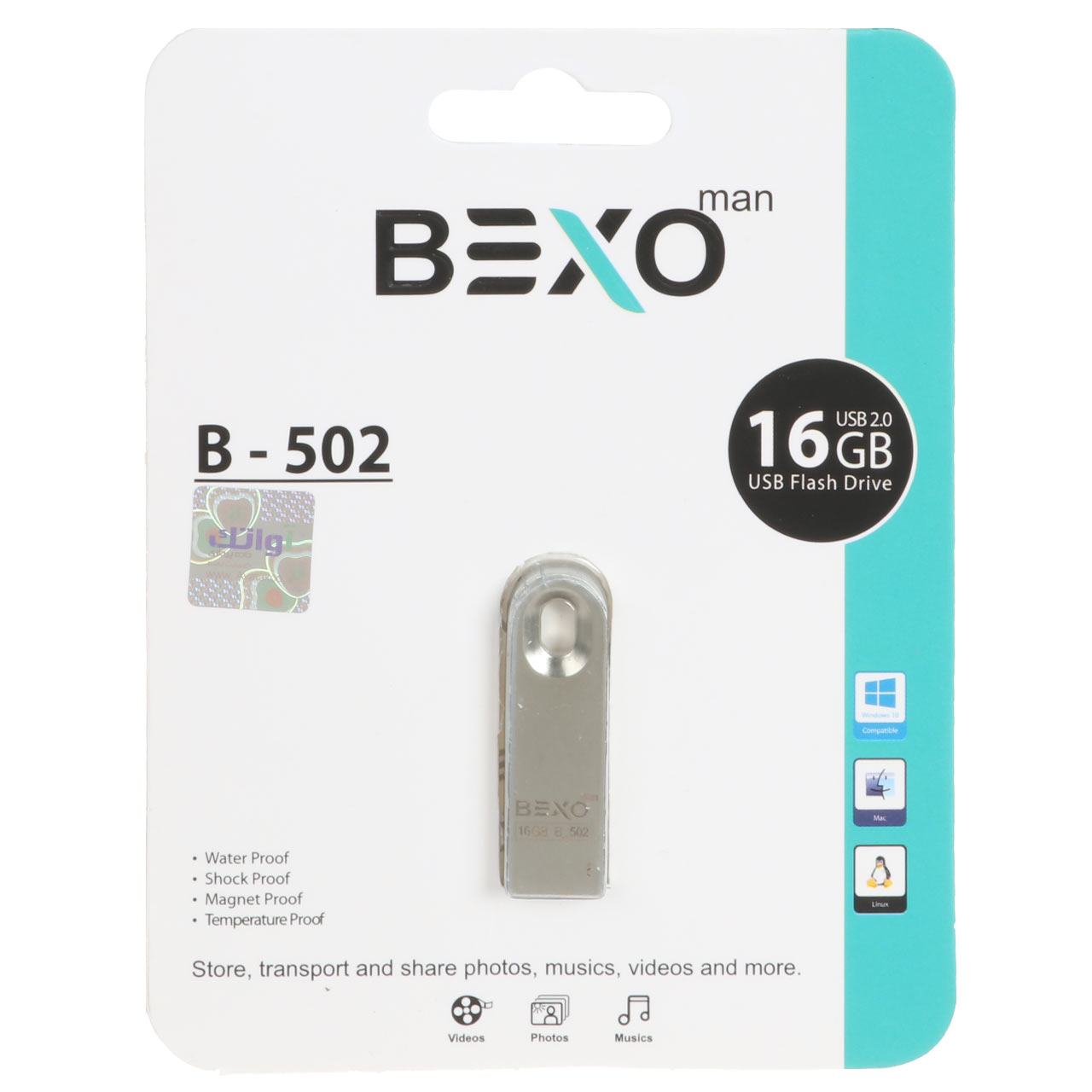 BEXO B-502 USB2.0 Flash Memory - 16GB (گارانتی داده پردازی آواتک)