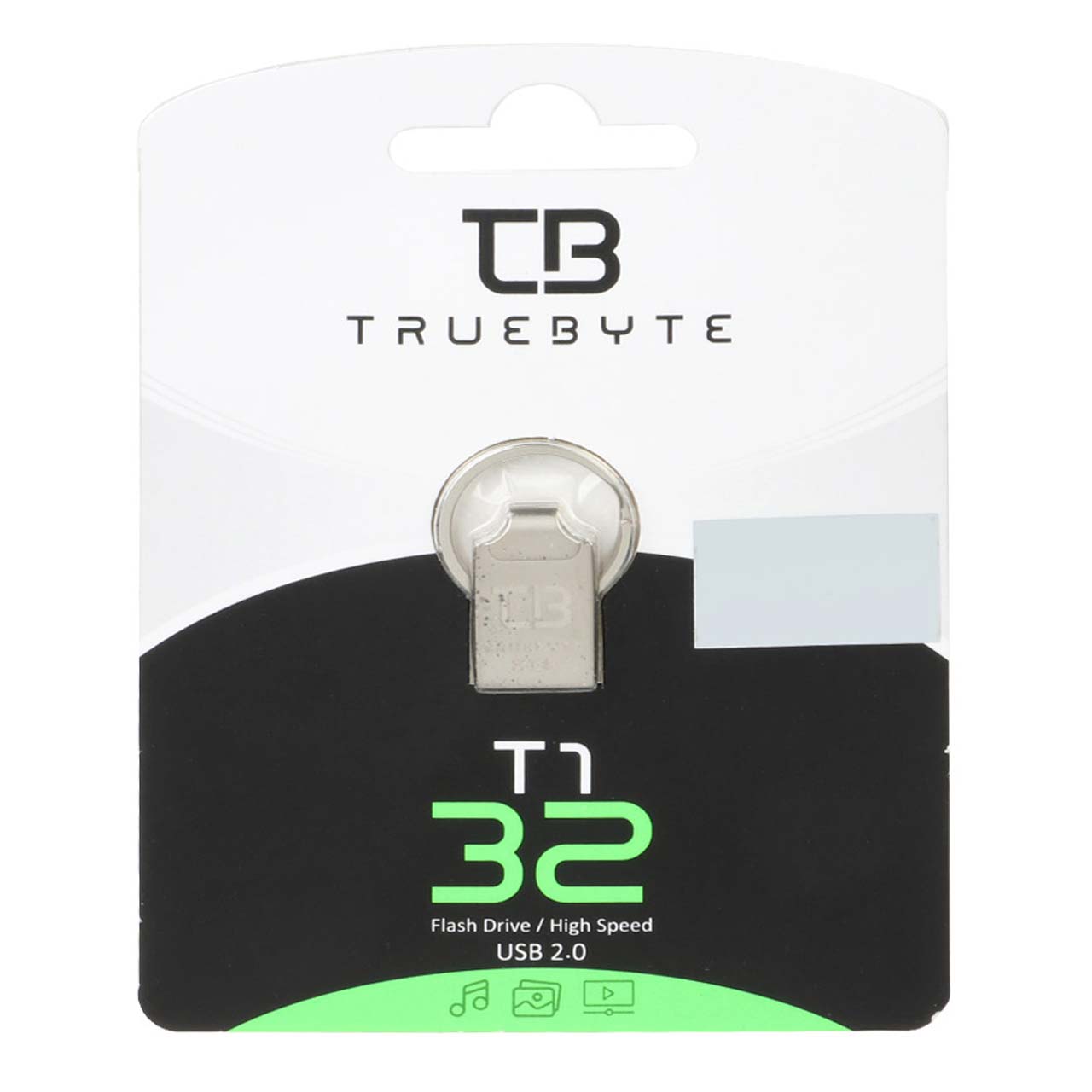 فلش TRUEBYTE T1 USB2.0 Flash Memory-32GB نقره ای
