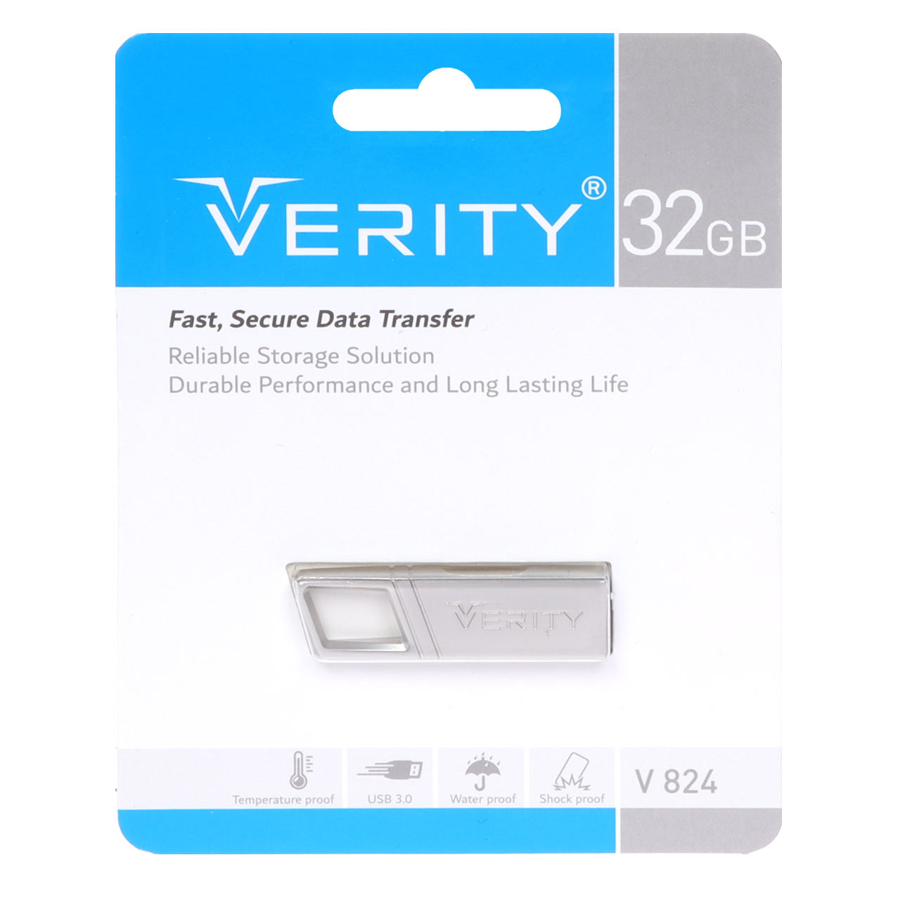 فلش Verity V824 USB3.0 Flash Memory - 32GB نقره ای