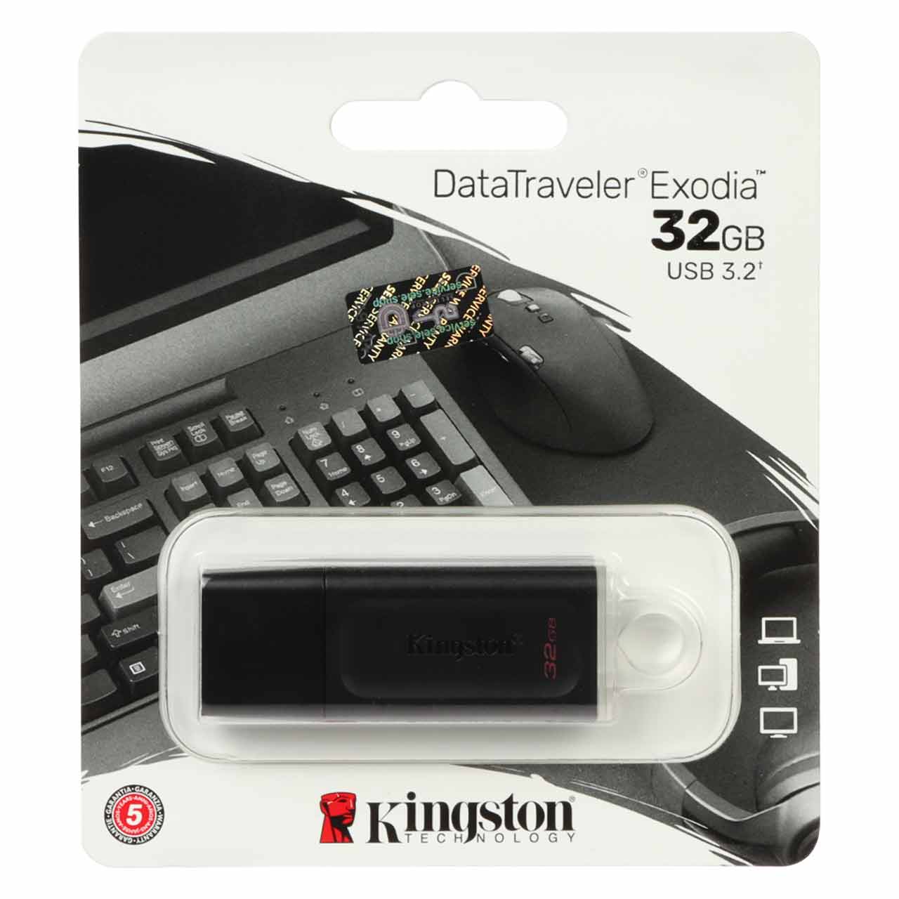 فلش Kingston Data Traveler Exodia DTX USB3.2 Flash Memory - 32GB مشکی