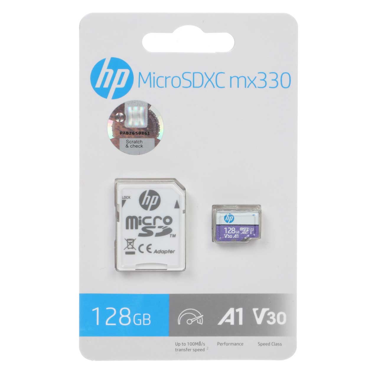HP mX330 U3 microSDXC & adapter Class 10 A1-100MB/s - 128GB (گارانتی دو ساله سورین)