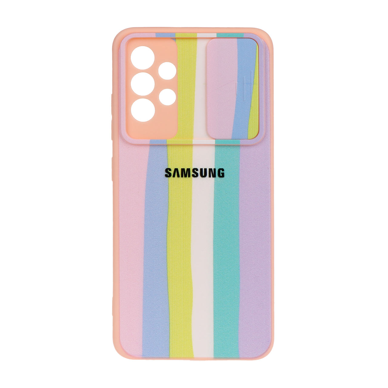 قاب کشویی محافظ لنزدار رنگین کمانی Samsung A32-4G