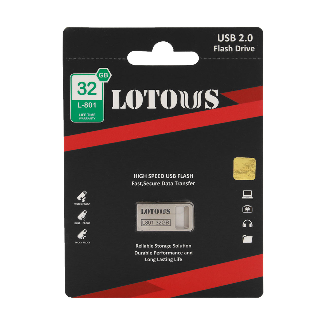 Lotous L-801 USB2.0 Flash Memory-32GB (گارانتی لوتوس حافظه)