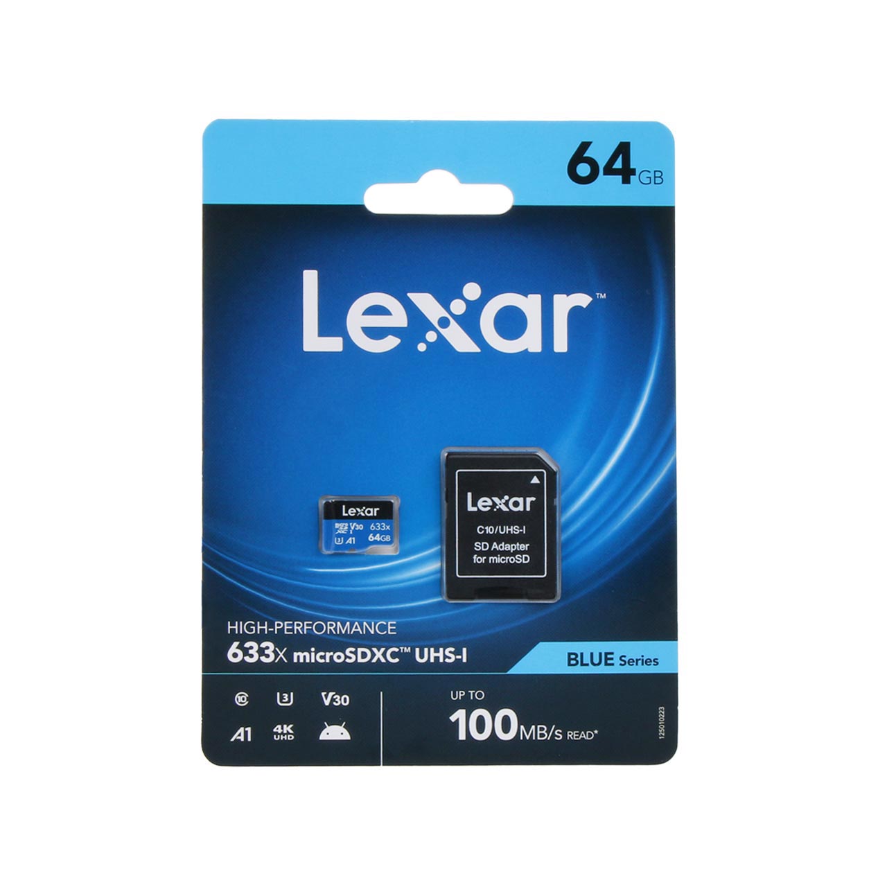 رم Lexar microSDXC UHS-I & adapter 633X-64GB (گارانتی سورین)