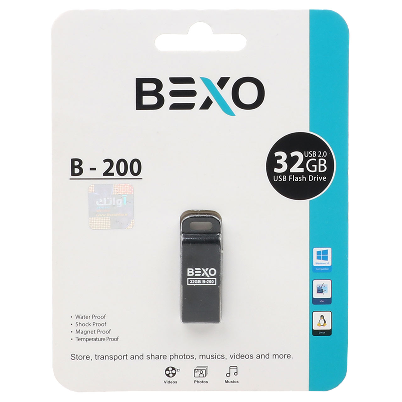 BEXO B-200 USB2.0 Flash Memory-32GB (گارانتی داده پردازی آواتک)