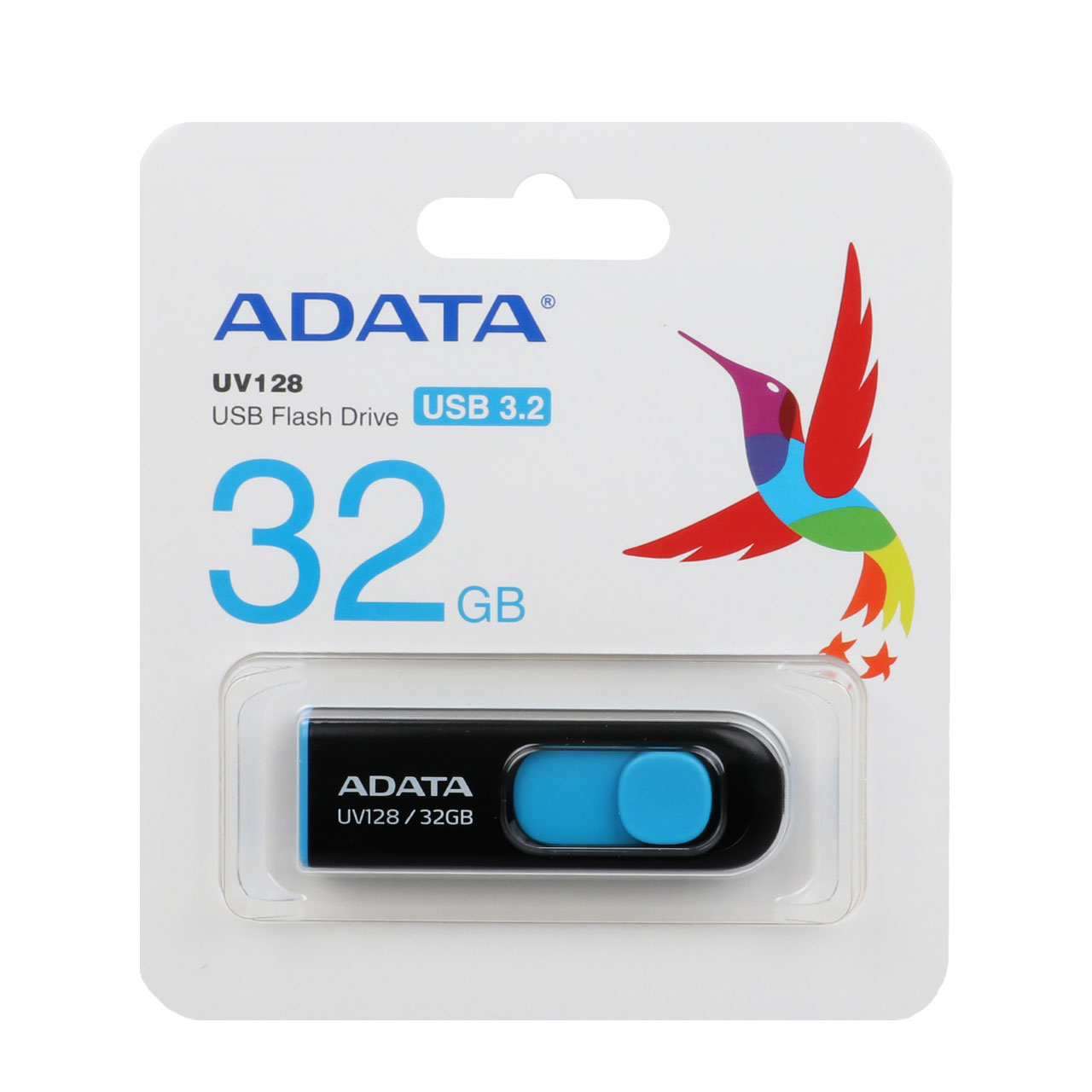 فلش Adata UV128 USB 3.2 Flash Memory-32GB  (گارانتی مادام العمر شرکت آونگ)