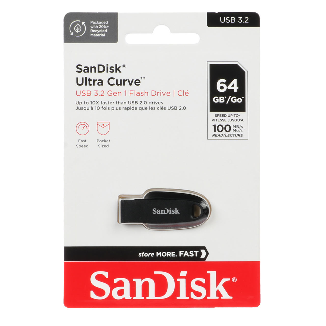 فلش SanDisk Ultra Curve USB3.2 Flash Memory-64GB