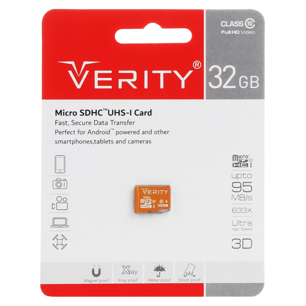 رم Verity micro SDHC UHS-I U1 Class 10 -95MB/s-32GB