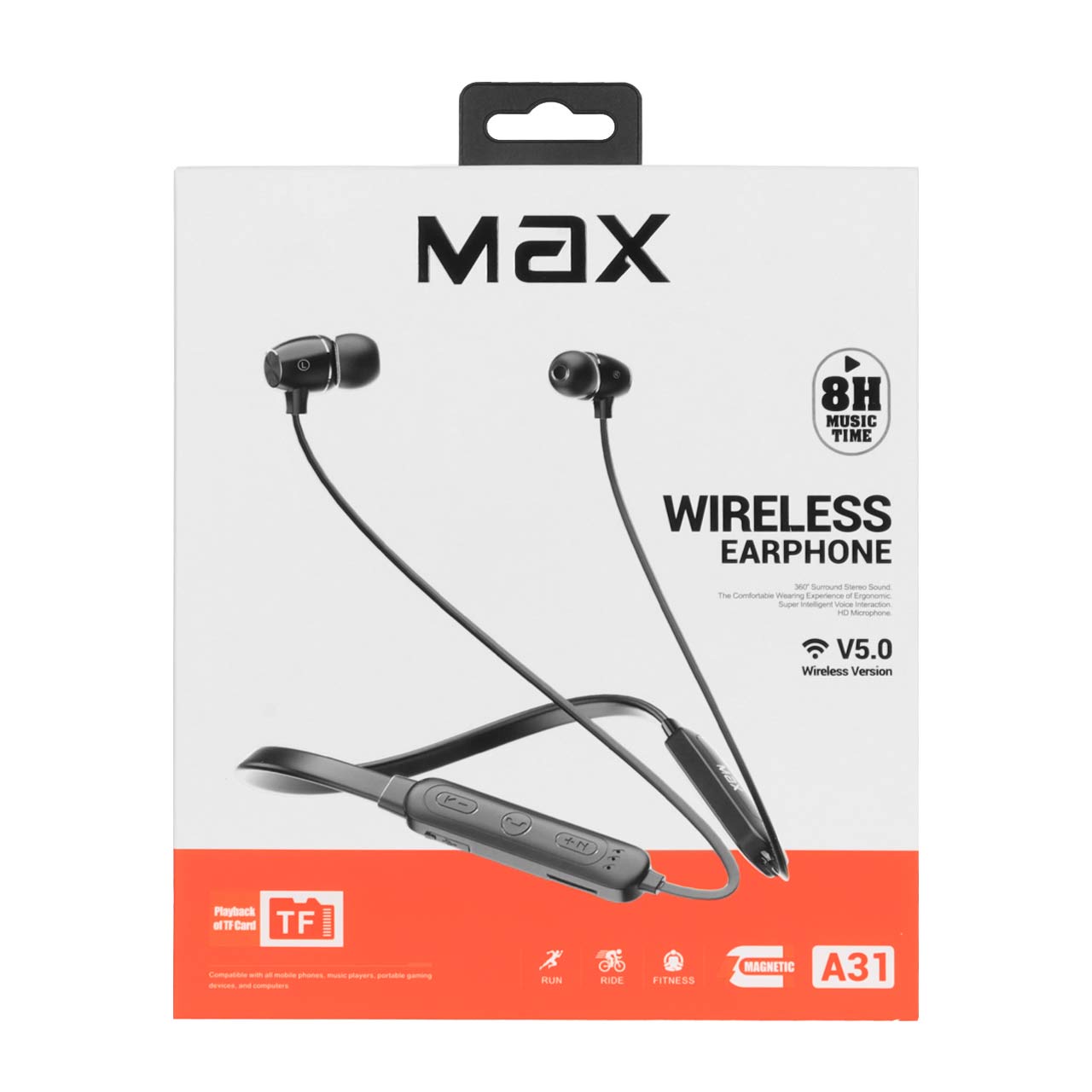 هندزفری گردنی بی سیم Max مدل A31 - مشکی