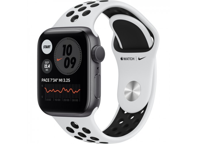 ساعت هوشمند اپل واچ سری 6 مدل 44mm Space Gray Aluminum Case with Nike Sport Band