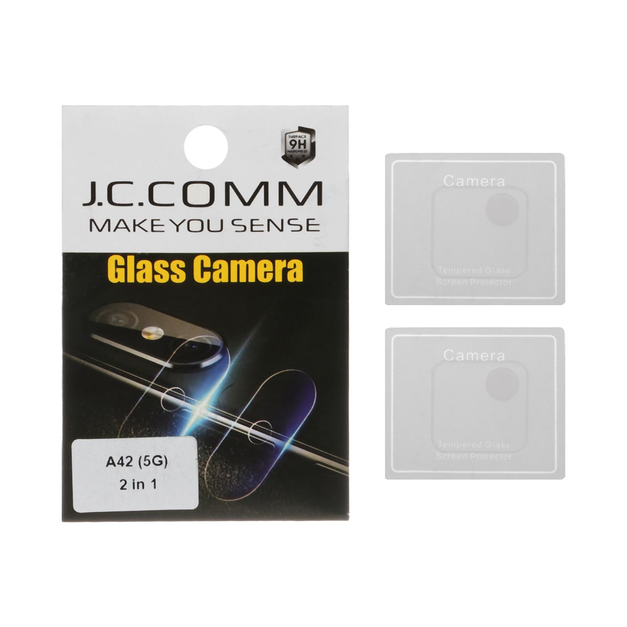 محافظ لنز دوربین شیشه ای J.C.COM مدل Samsung A42-5G پک دار