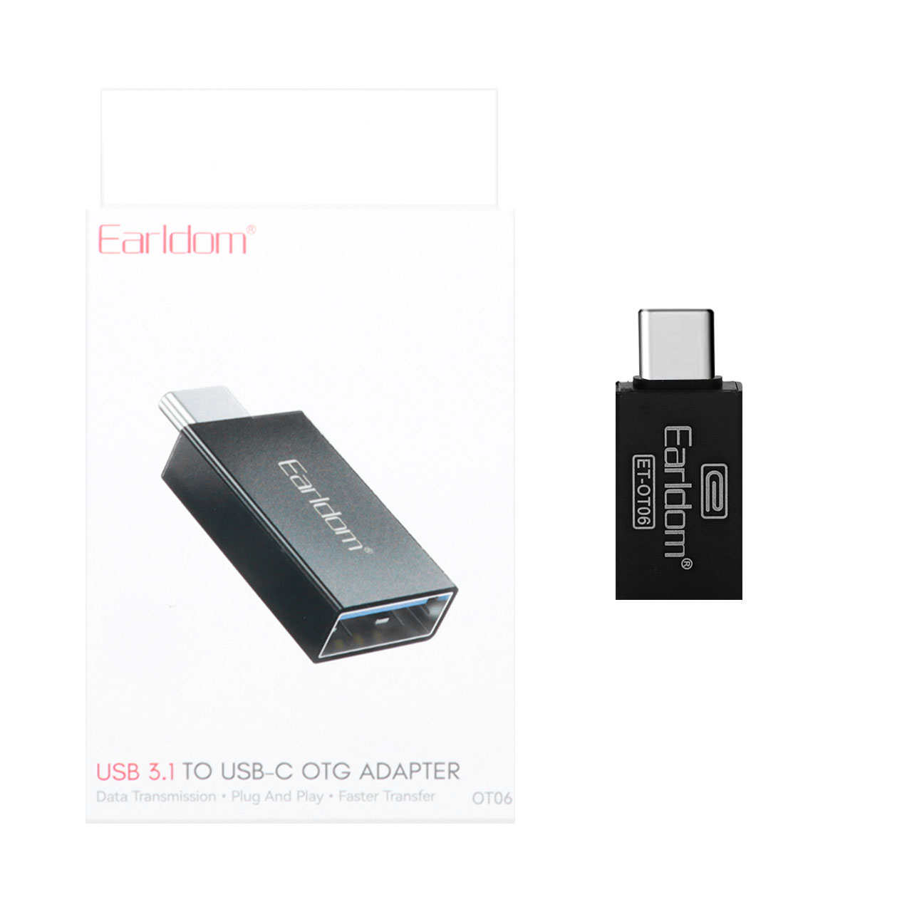تبدیل OTG Type-C Earldom مدل ET-OT06 پک دار -مشکی