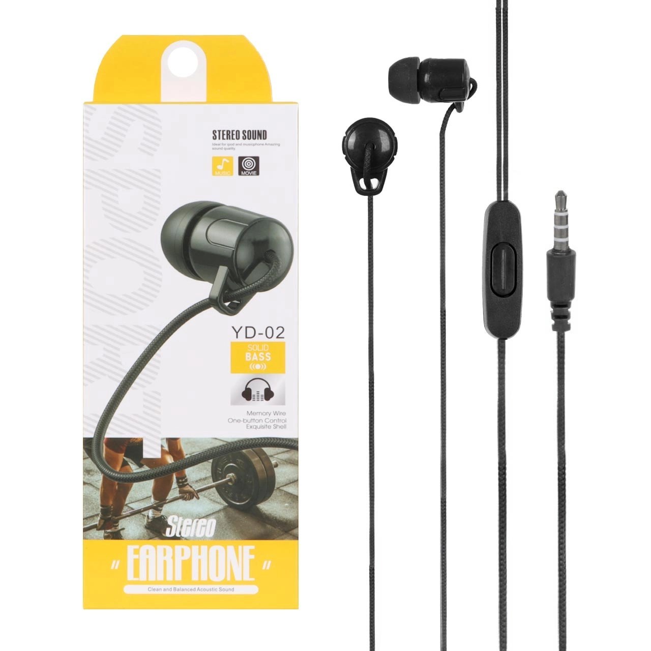 هندزفری باسیم مدل YD-02 - مشکی - RYL