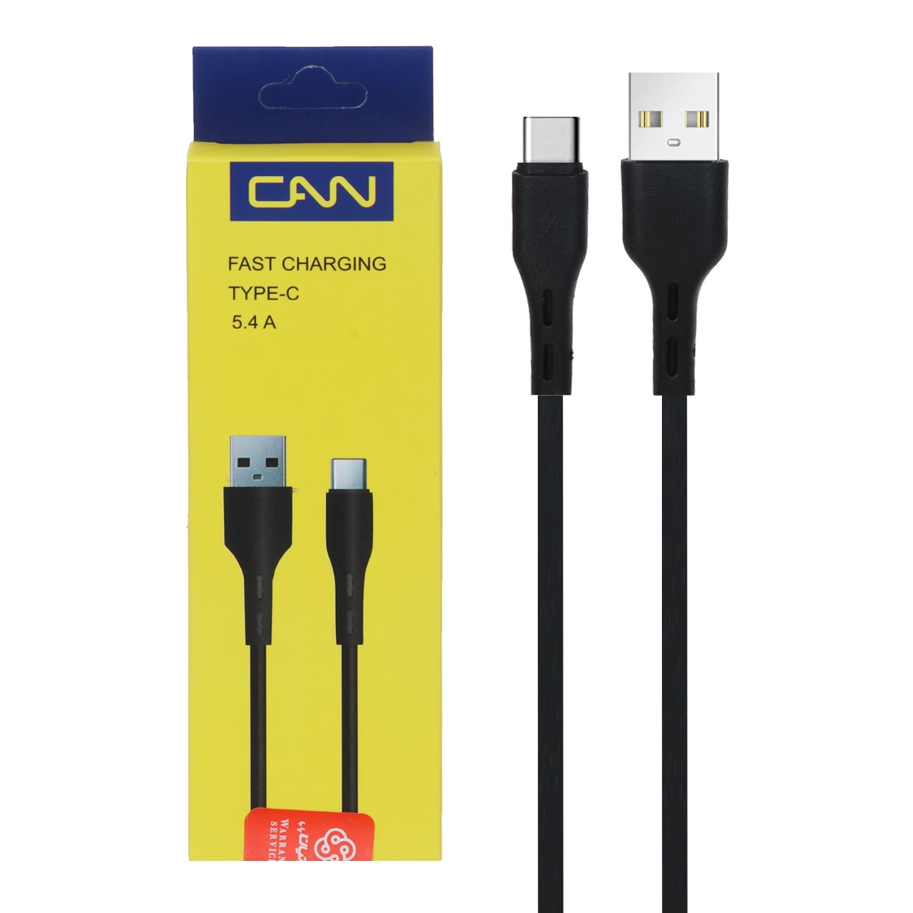 کابل شارژ فست CAN Type-C مدل 1116 - مشکی - درجه یک