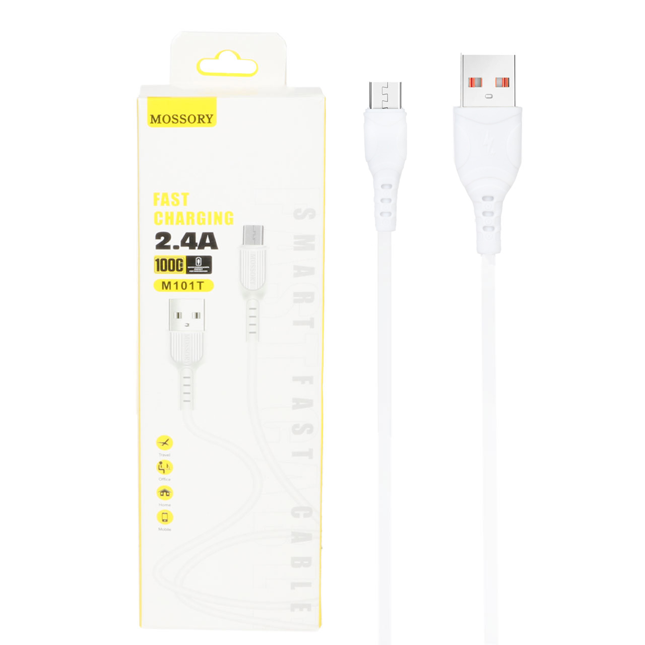کابل شارژ فست اندروید MOSSORY مدل M101V - سفید - DST