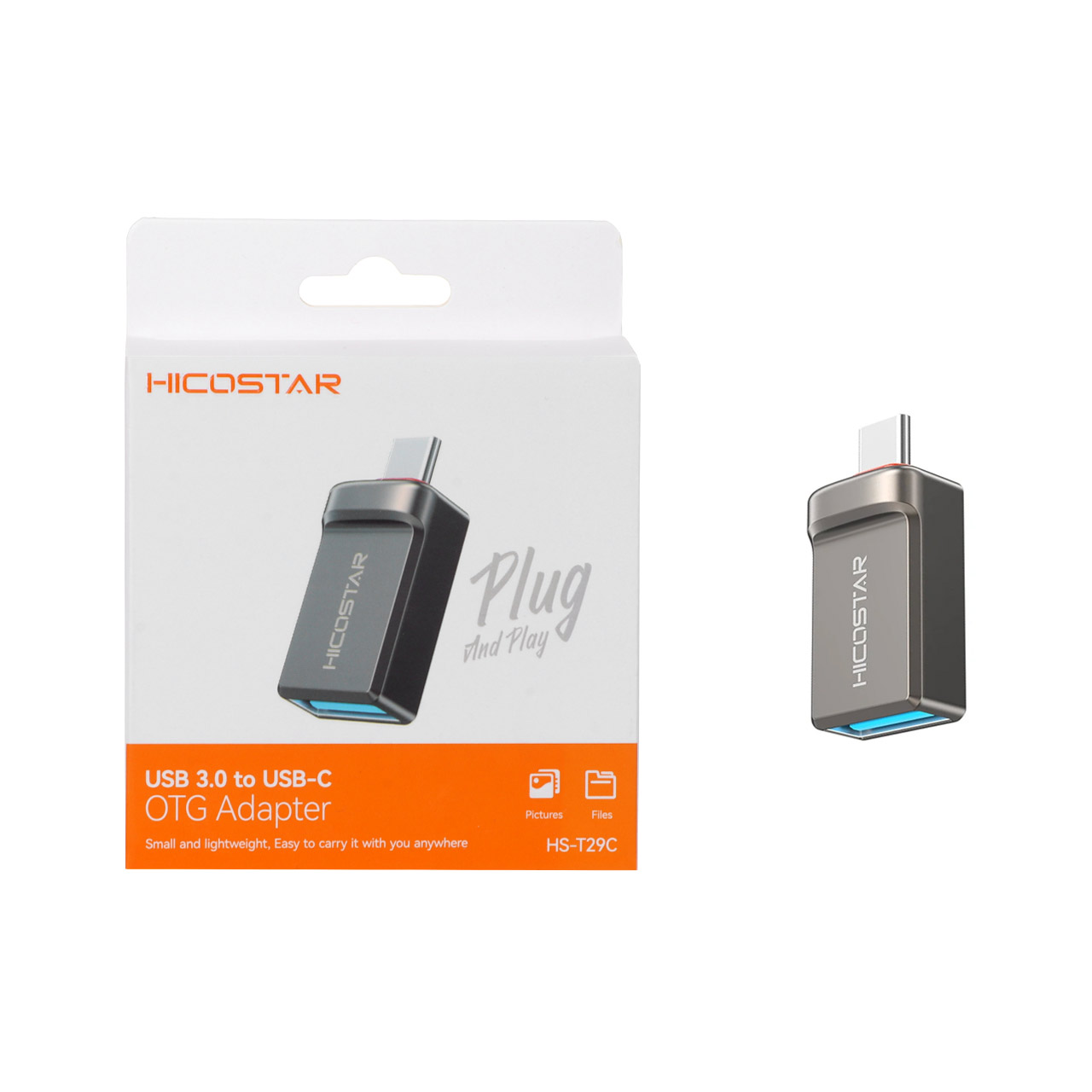 تبدیل Hicostar OTG Type-C TO USB3.0 مدل HS-T29C