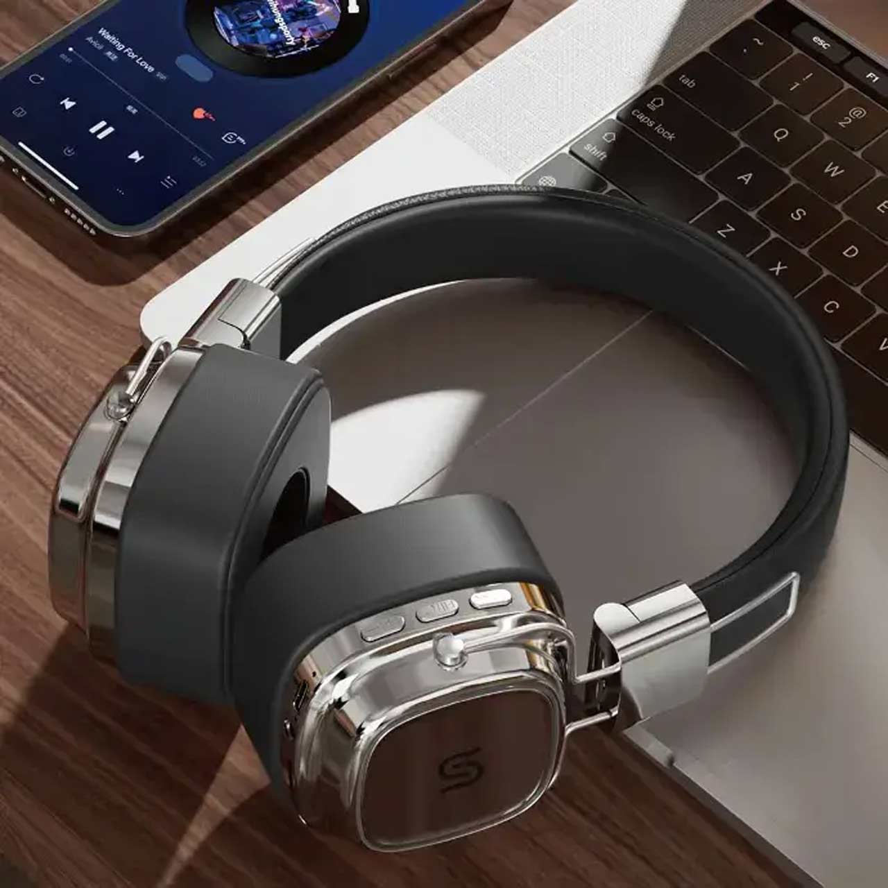 هدفون بی سیم Porodo Soundtec VINTAGE مدل PD-STWLEP037-BKSL