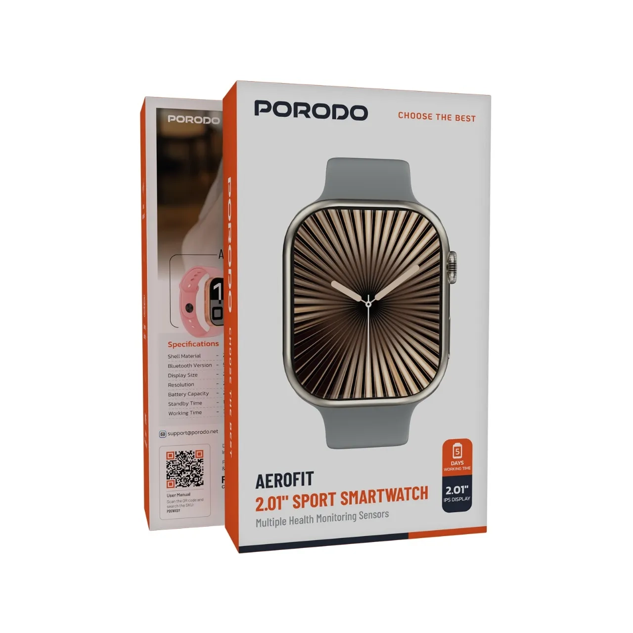 ساعت هوشمند Porodo مدل AEROFIT PDSWXGY