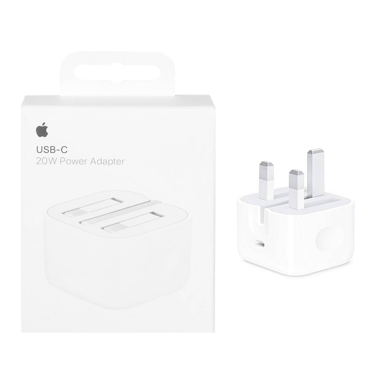 شارژر دیواری اپل 3 پین 20W اصل چین - سفید - درجه یک - بیمه مادام العمر (گارانتی تعویض)