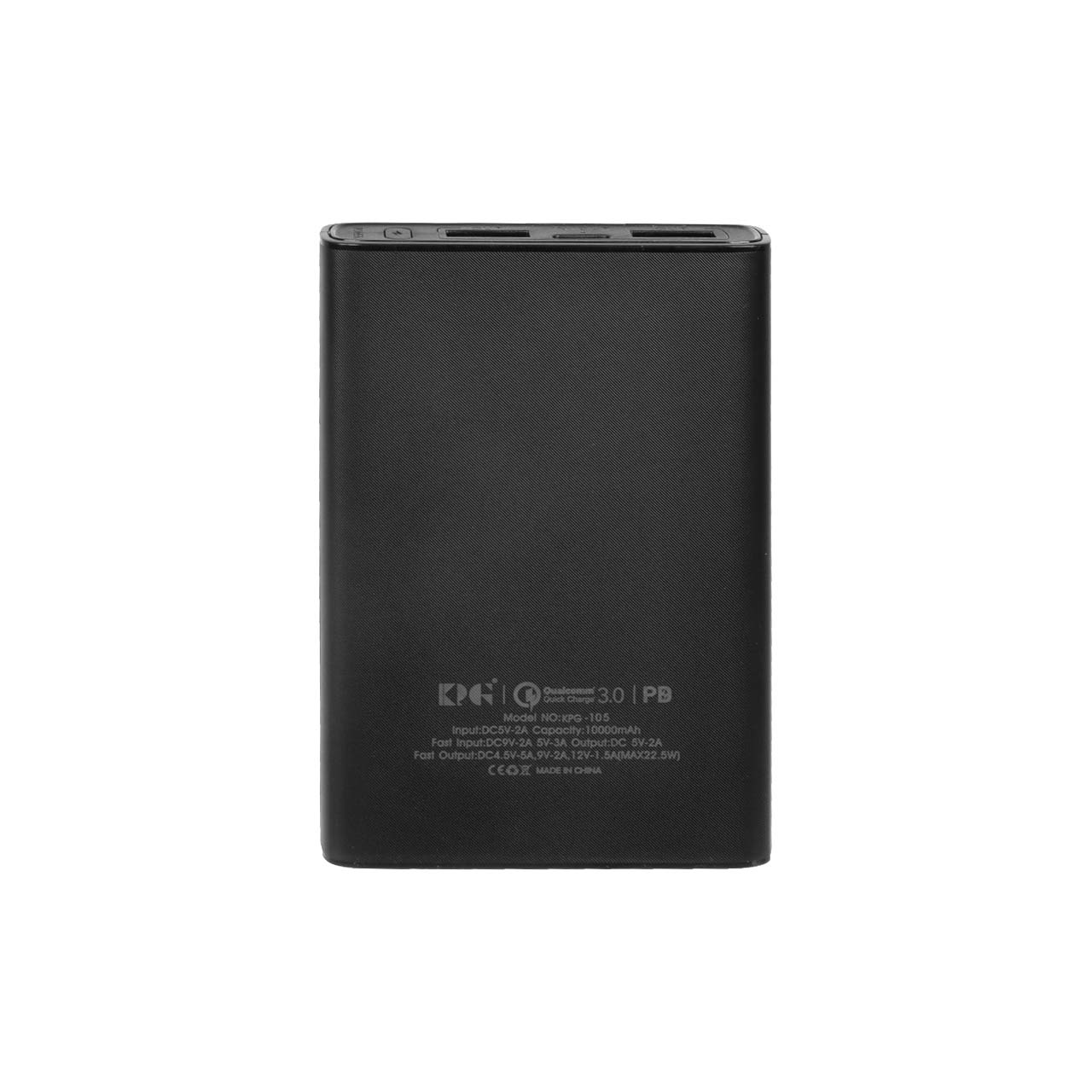 پاوربانک (PD و فست شارژ) KPG 22.5W 10000mAh مدل KPG-105 - مشکی - MMS