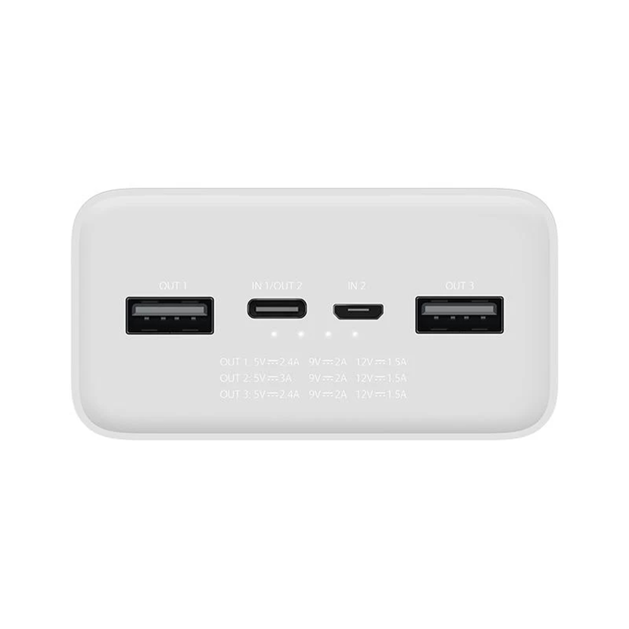 پاوربانک (فست شارژ) Xiaomi 18W 30000mAh مدل PB3018ZM - سفید - MMS ( اصل )