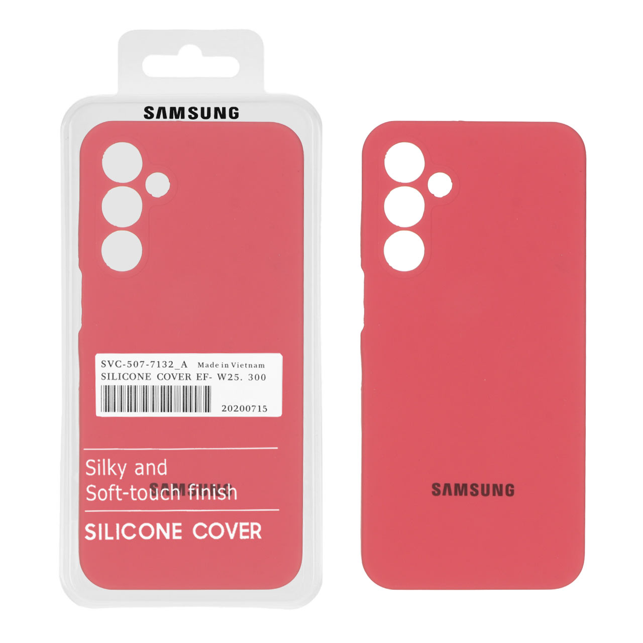قاب سیلیکونی پاک کنی اورجینال درجه یک Samsung Galaxy A24 - هلویی (پک دار)