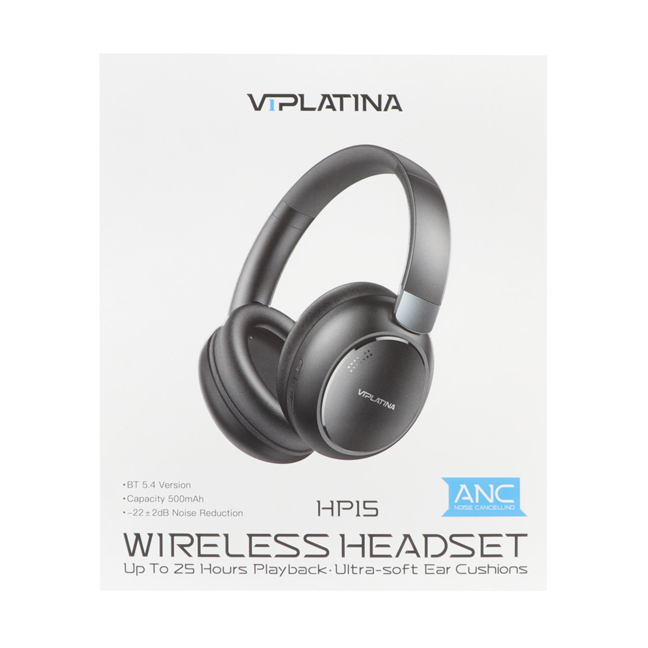 هدفون بی سیم VIPLATINA مدل HP15 ANC - مشکی (گارانتی 18 ماه تعویض نیکان همراه)