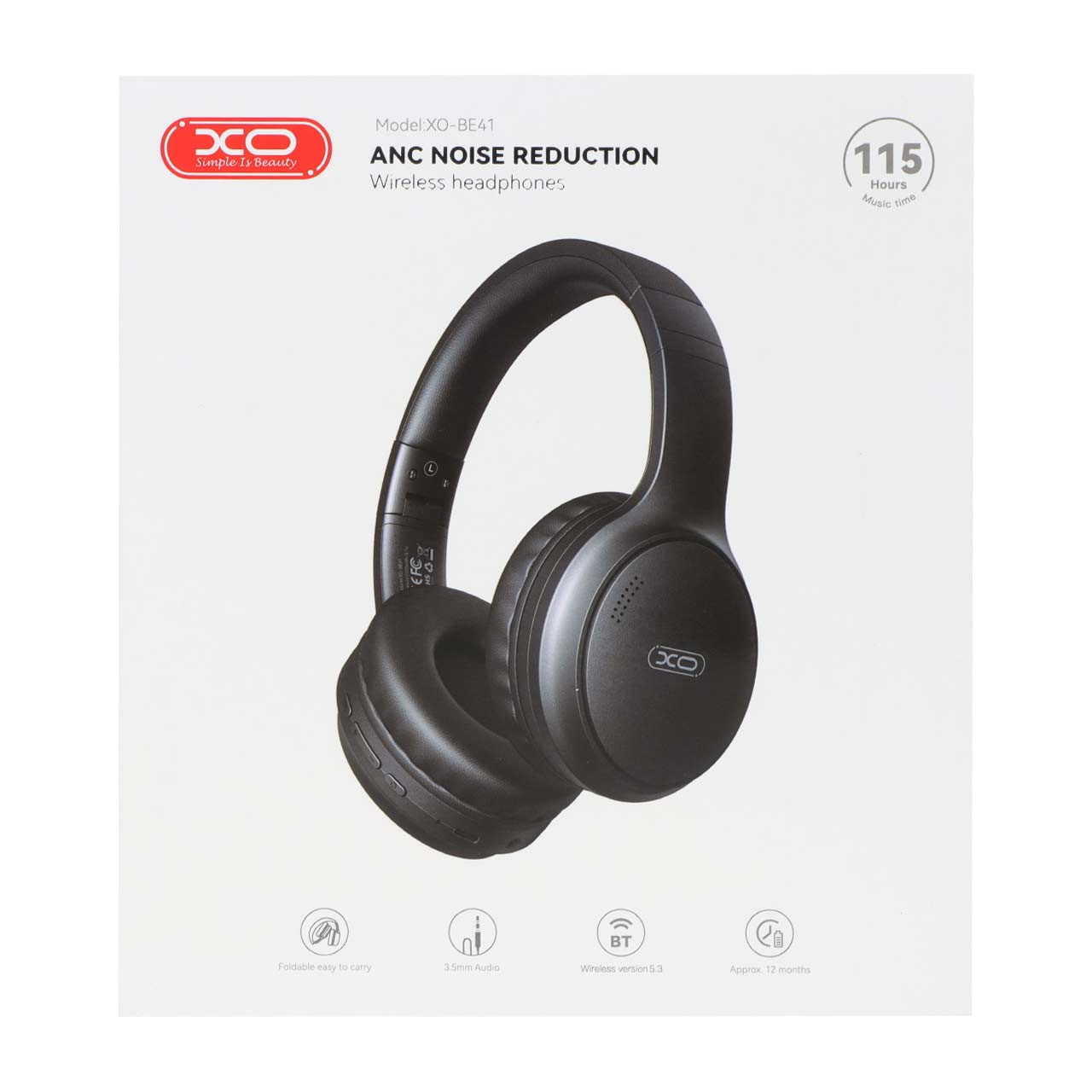 هدفون بی سیم XO باقابلیت ANC مدل BE41 - مشکی