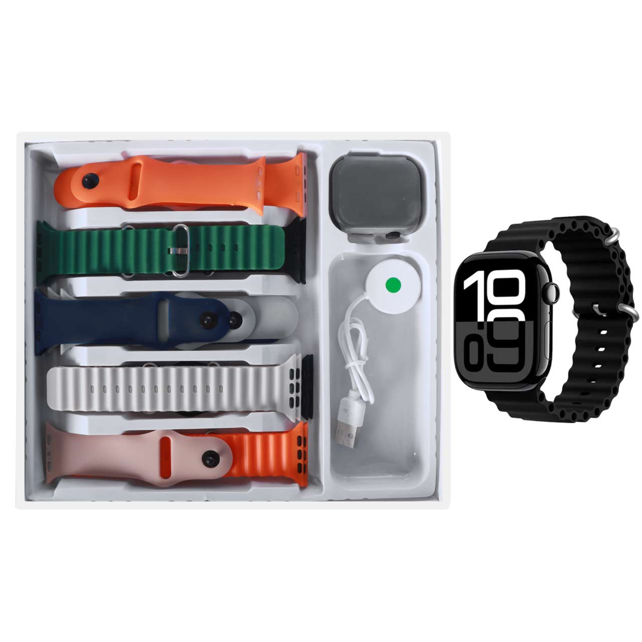 پک ساعت هوشمند KEQIWEAR مدل KW35 MAX Series 10 - مشکی