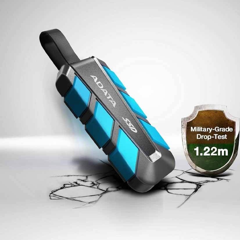 هارد اکسترنال ADATA SSD USB3.2 مدل SC740 ظرفیت 1TB - مشکی آبی (گارانتی آونگ)