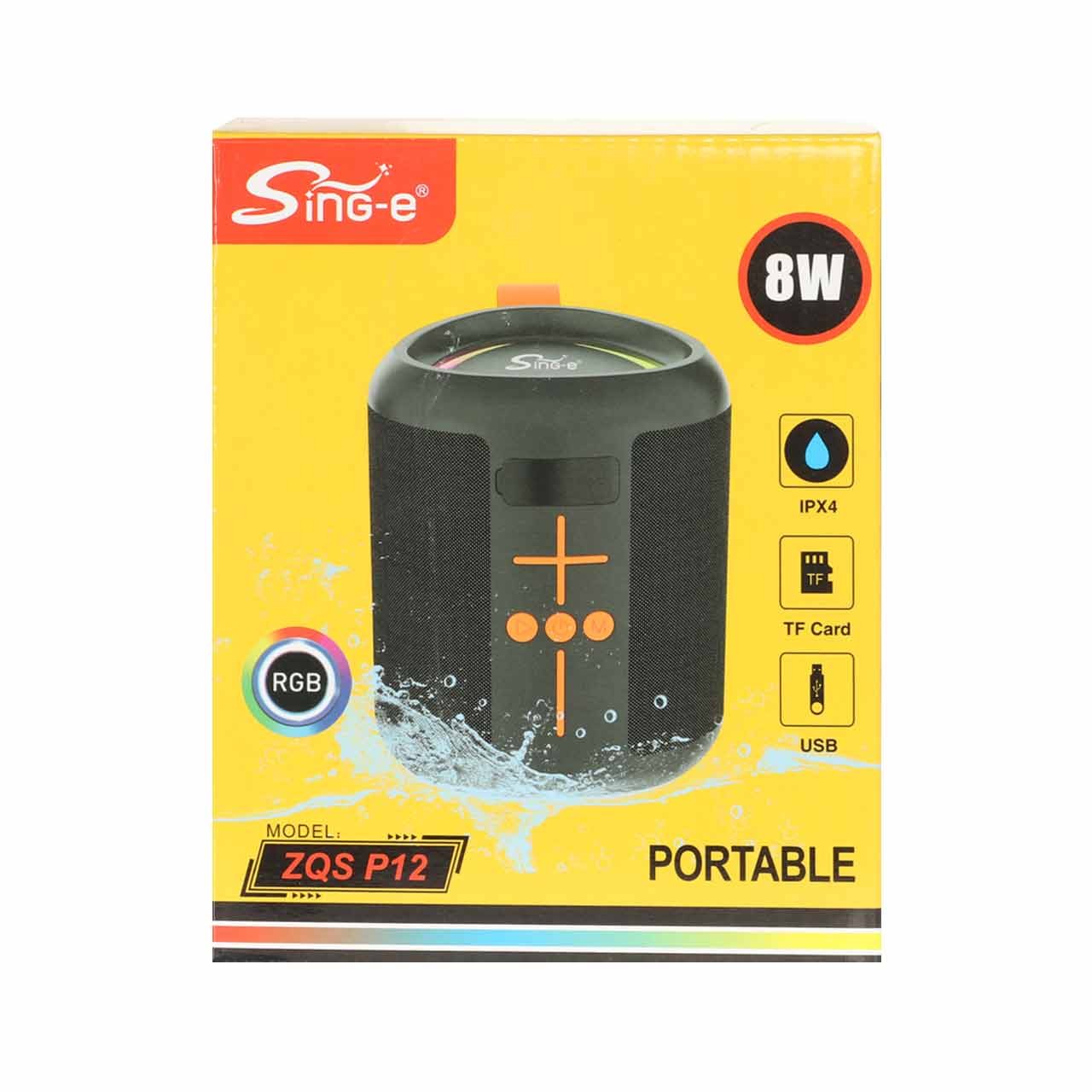 اسپیکر بی سیم Sing-e مدل ZQS P12 - مشکی