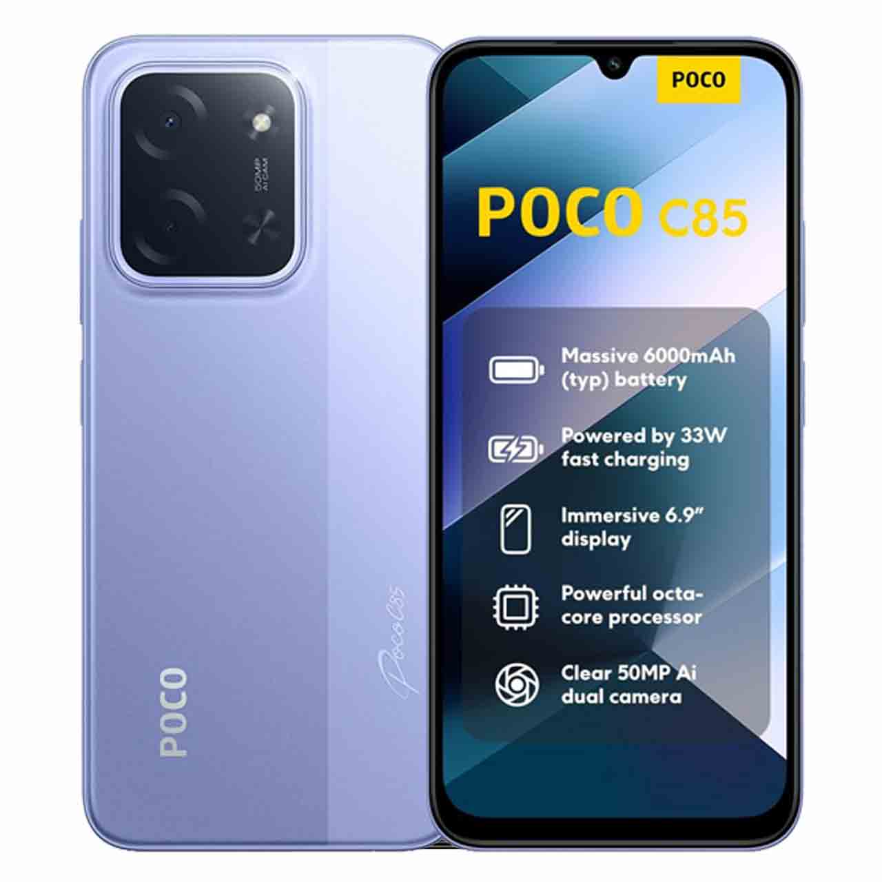 گوشی موبایل شیائومی مدل Poco C85 ظرفیت 128 گیگابایت رم 6 گیگابایت