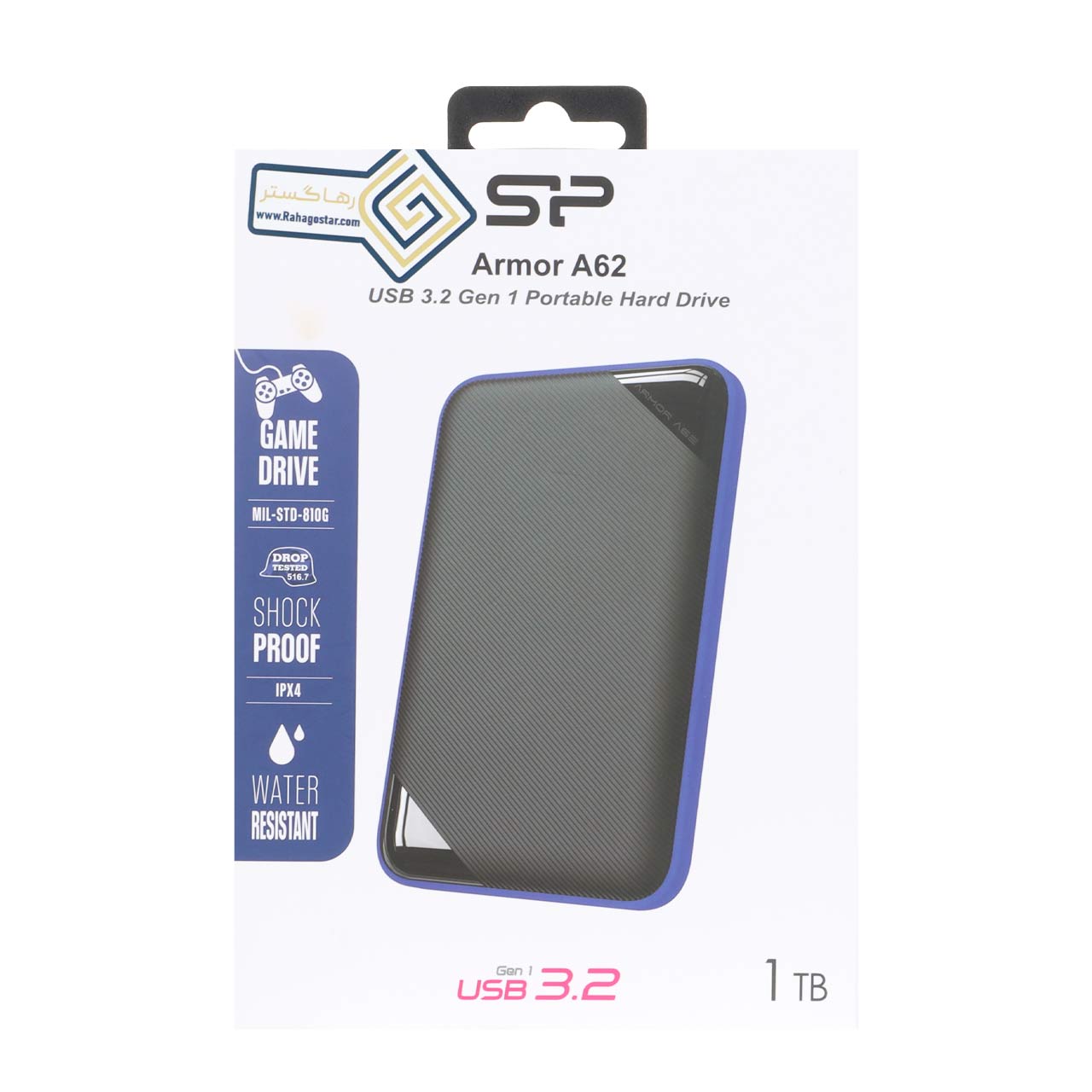 هارد اکسترنال 1 ترابایت سیلیکون پاور مدل Silicon Power Armor A62 با گارانتی 36 ماهه شرکتی