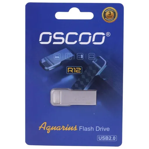 فلش مموری 32 گیگابایت اوسکو مدل Oscoo Aquarius R12 USB 2.0 با گارانتی 24 ماهه شرکتی