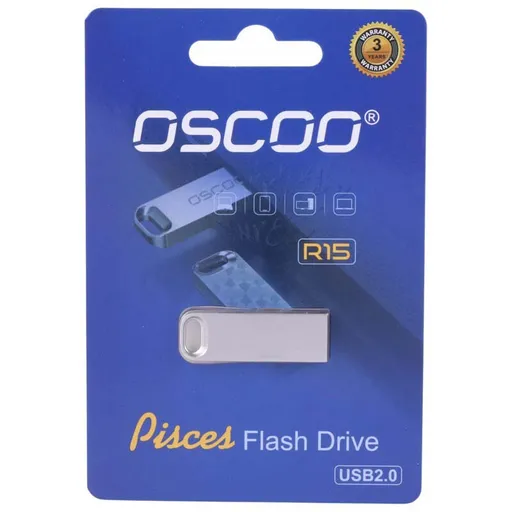فلش مموری 32 گیگابایت اوسکو مدل Oscoo Pisces R15 USB 2.0 با گارانتی 24 ماهه شرکتی