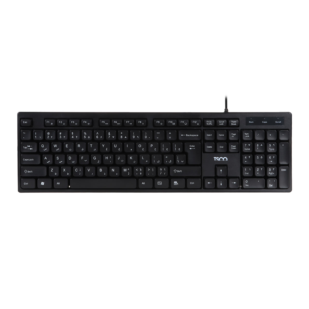 کیبورد باسیم TSCO مدل TK 8072 - مشکی