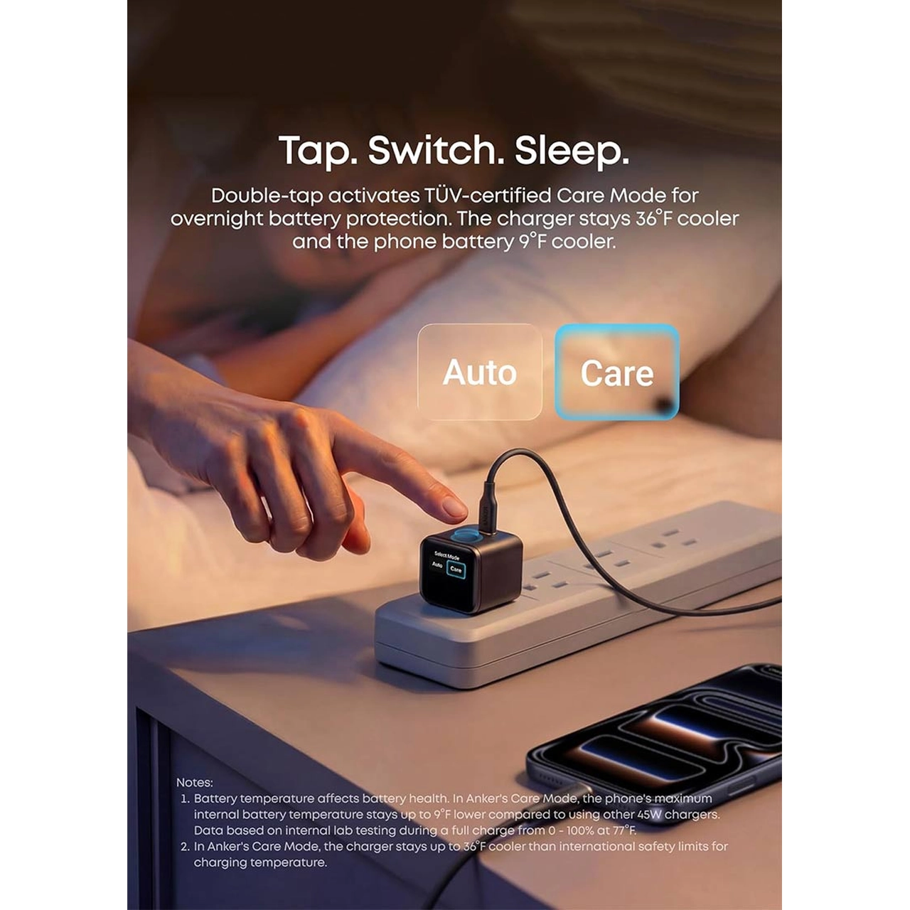 شارژر دیواری فست تک پورت ANKER مدل A121DP11 Nano Charger Foldable 180° 45W