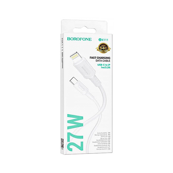 کابل شارژ سریع بروفون Brofone BX111 USB-C to Lightning Fast Charging Cable White