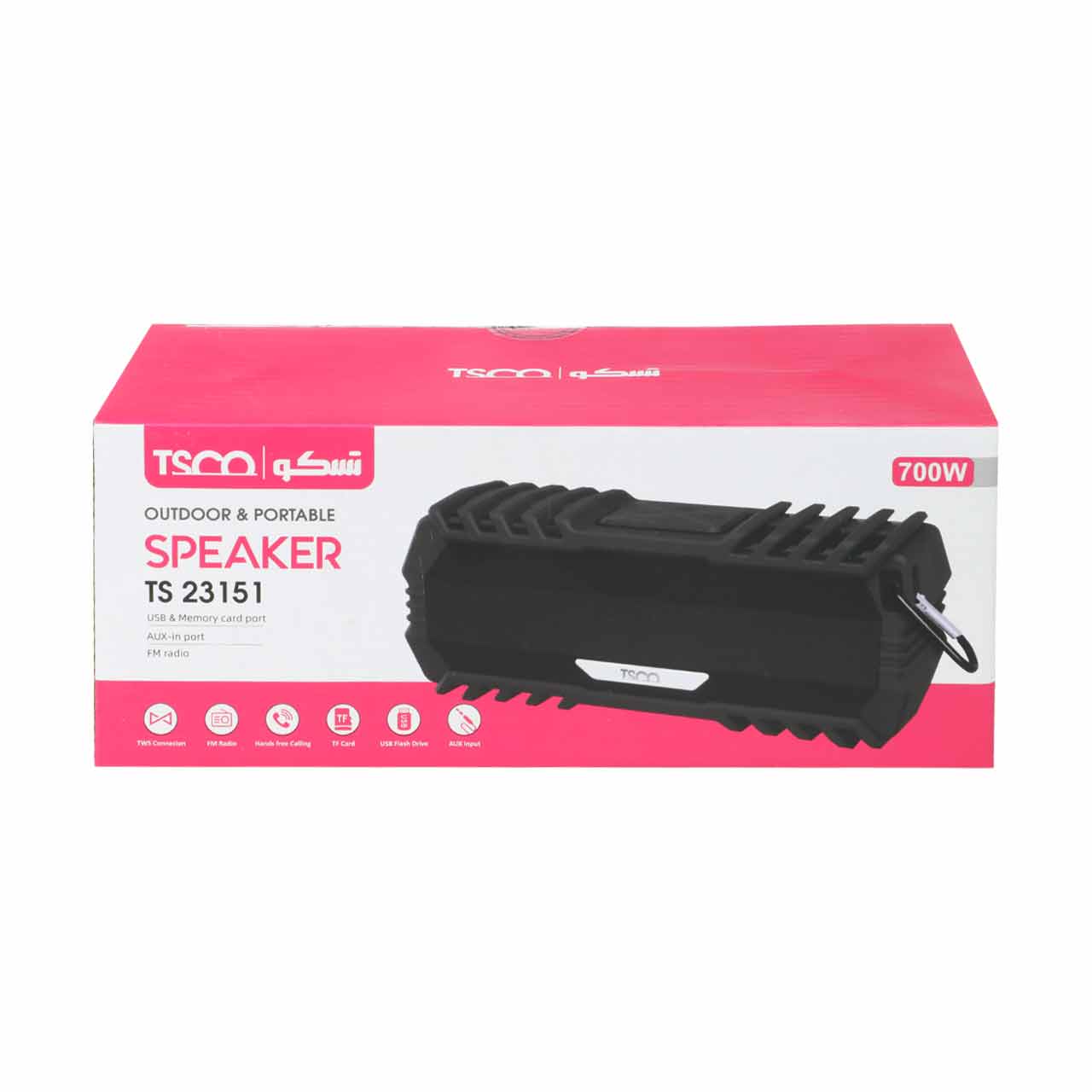 اسپیکر بی سیم 10 وات TSCO مدل TS 23151 - مشکی
