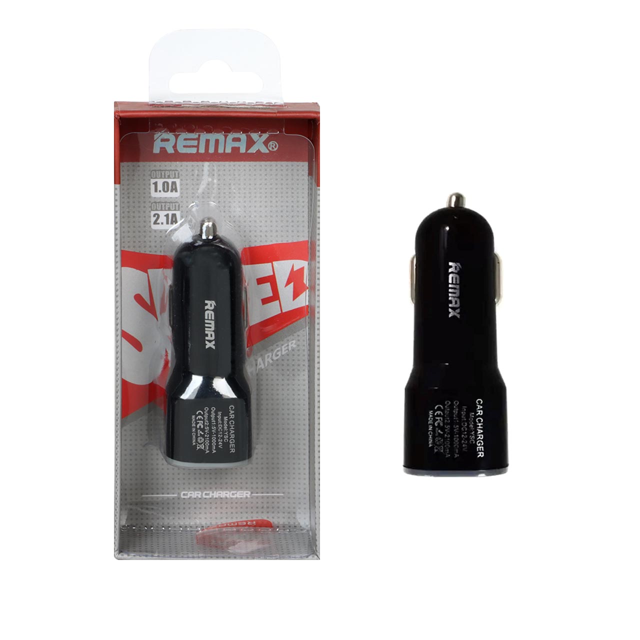 شارژر فندکی دو پورت Remax مدل YSC - مشکی - DST (گارانتی شش ماهه)