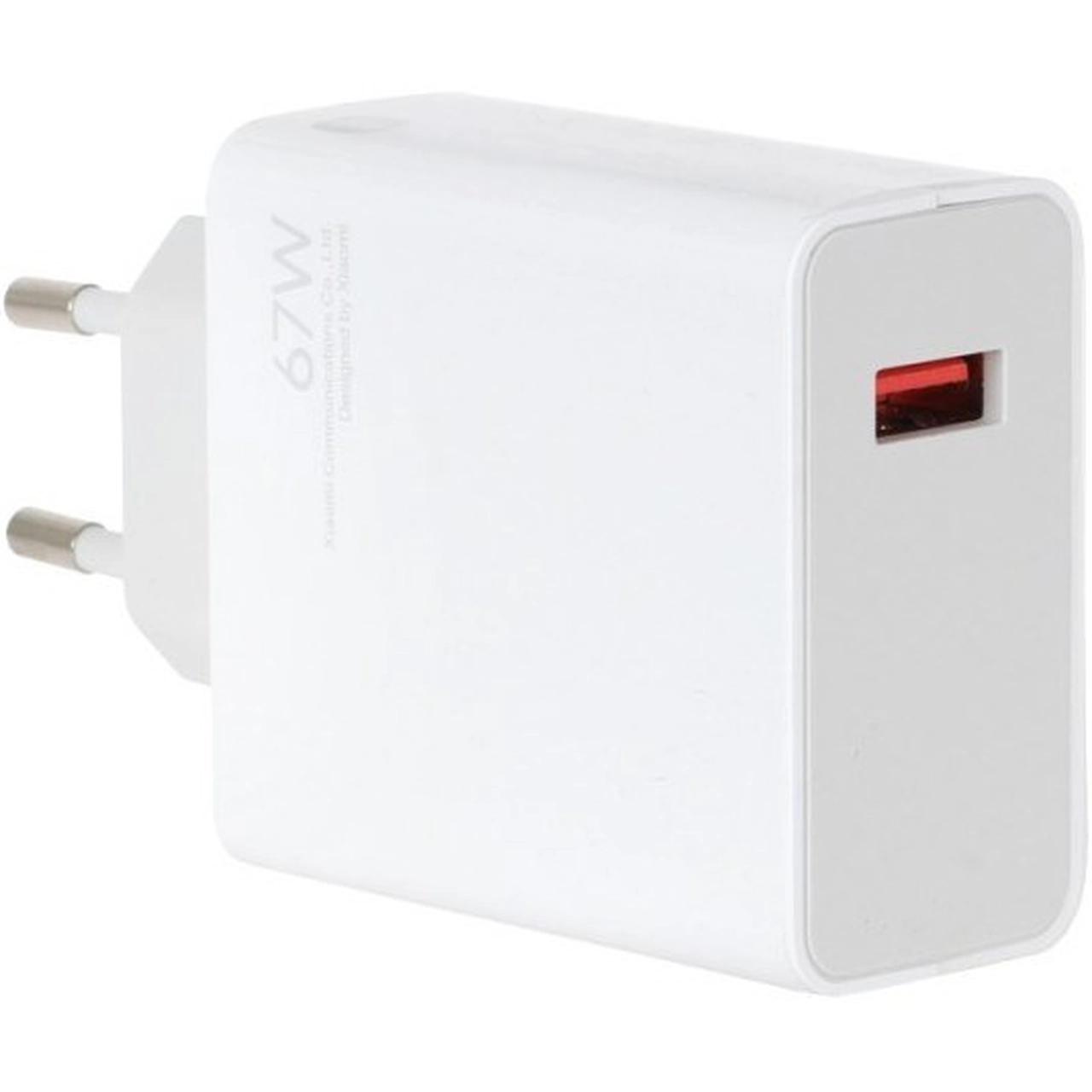 شارژر دیواری فست تک پورت Xiaomi مدل MDY-11-EZ 67W به همراه کابل شارژ Type-C - سفید - MMX (اصل چین)