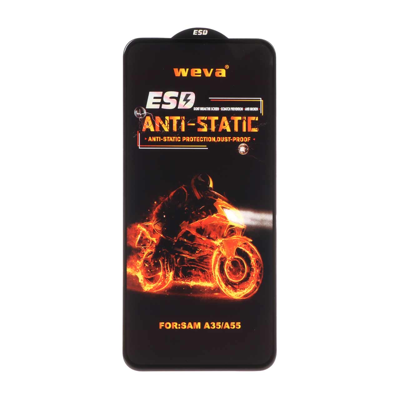 محافظ صفحه نمایش شیشه ای Full Cover ESD Anti Static - Weva مدل Samsung A27 / A35 / A55