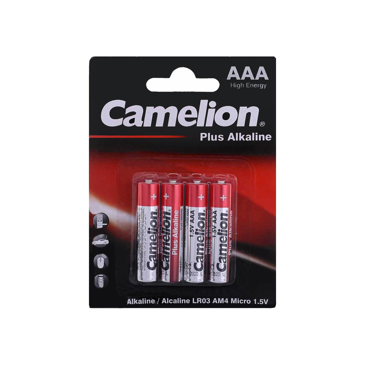 باتری نیم قلمی Camelion-AAA مدل Plus Alkaline بسته 4 عددی