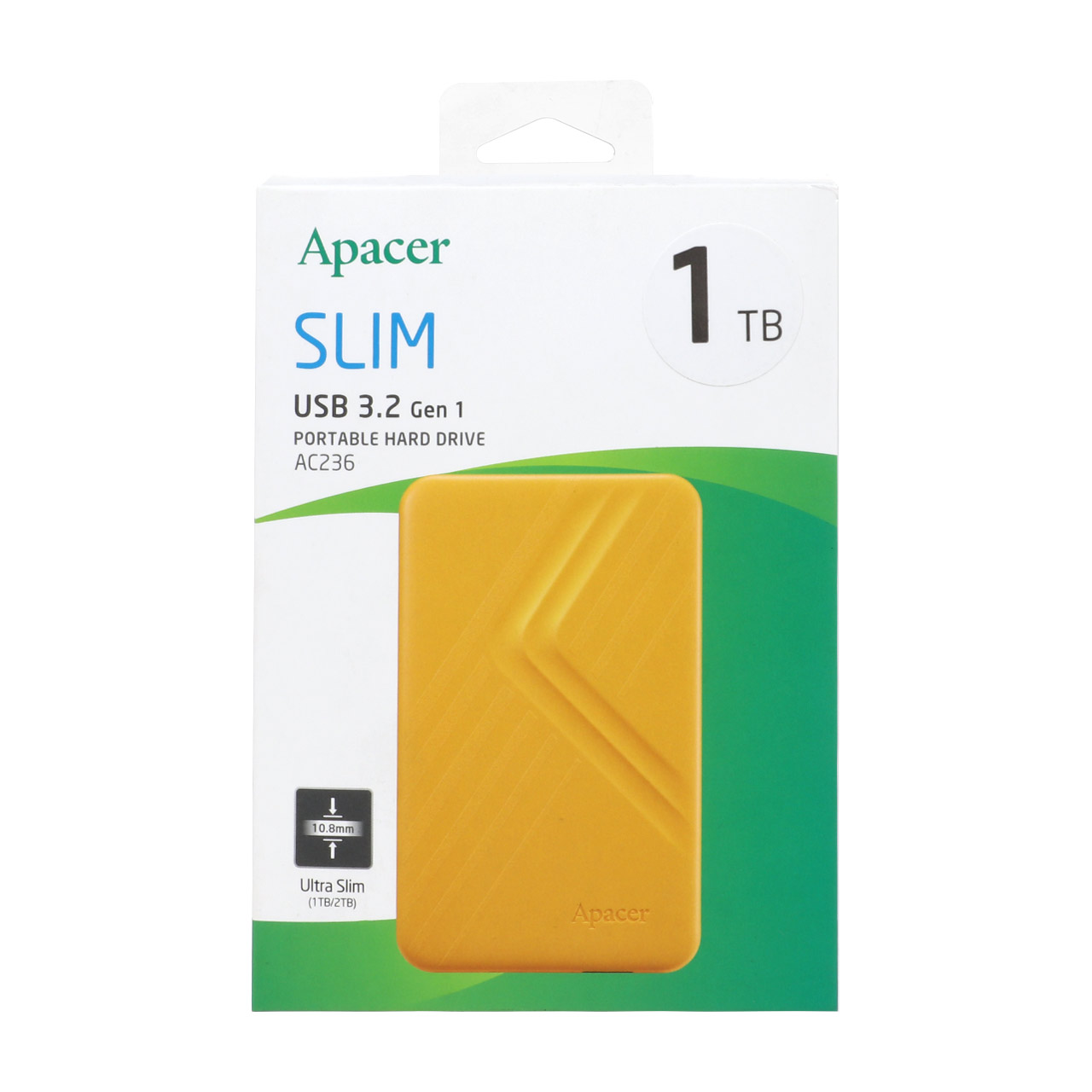 هارد اکسترنال Apacer مدل Slim AC236 ظرفیت 1TB - زرد