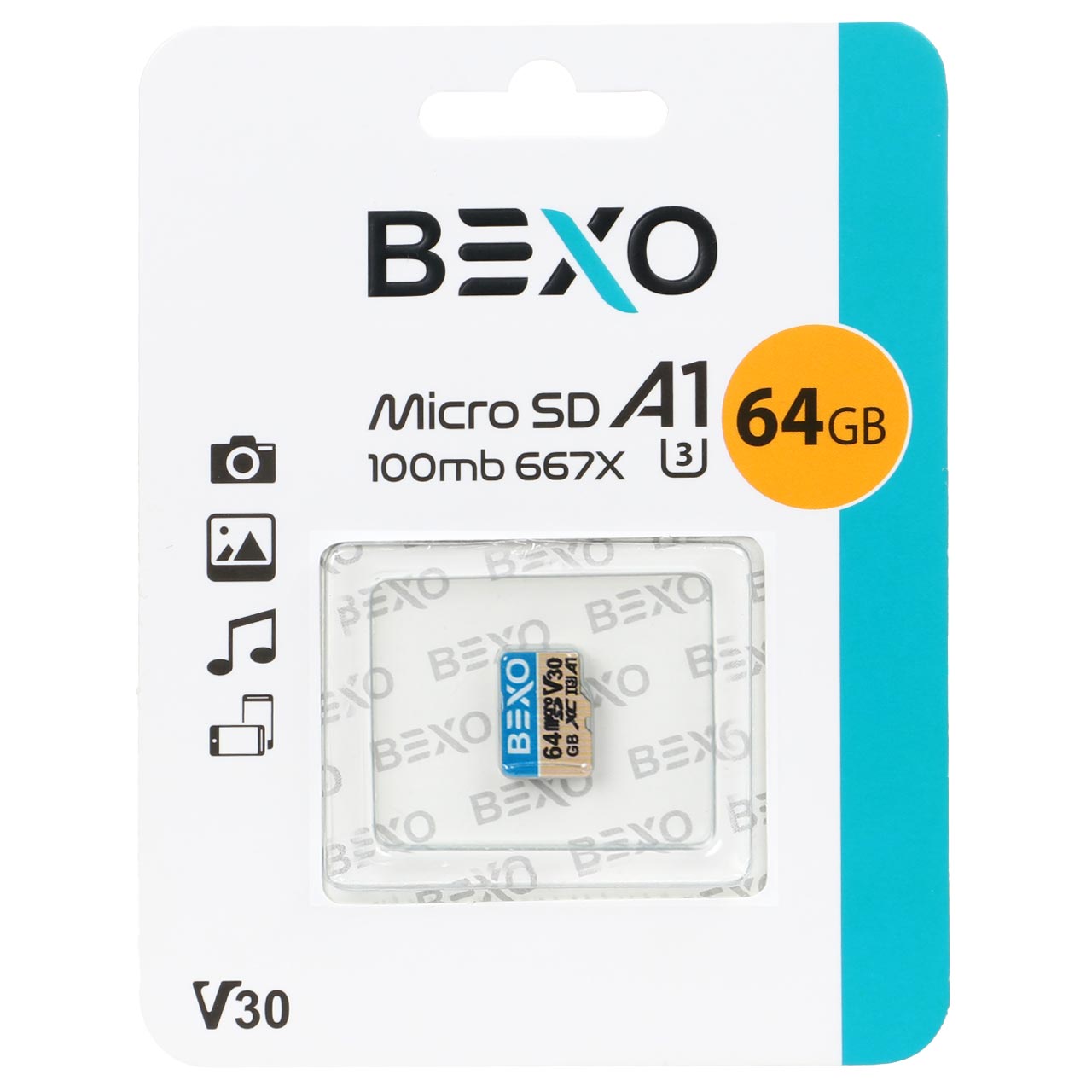 BEXO 667X microSDXC UHS-I U3 Class10-100MB/s - 64GB (گارانتی داده پردازی آواتک)