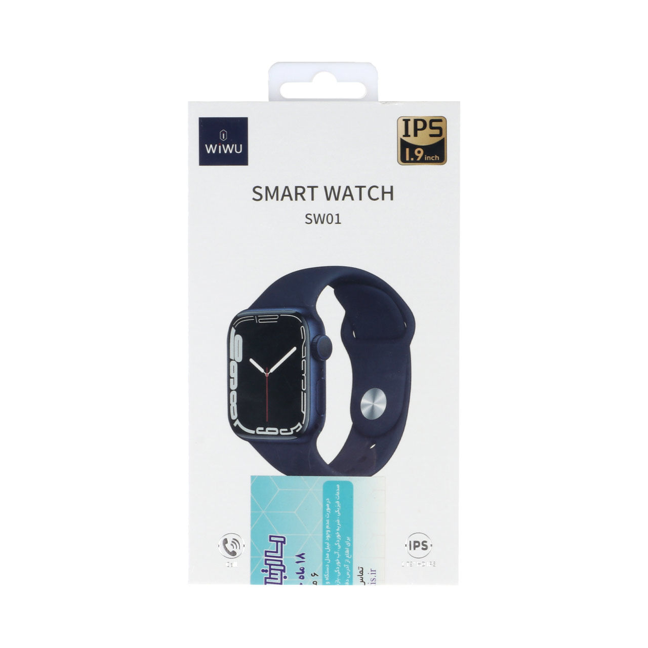 ساعت هوشمند مکالمه دار Wiwu Smart Watch 44mm مدل SW01 - آبی (گارانتی 6 ماهه شرکتی)
