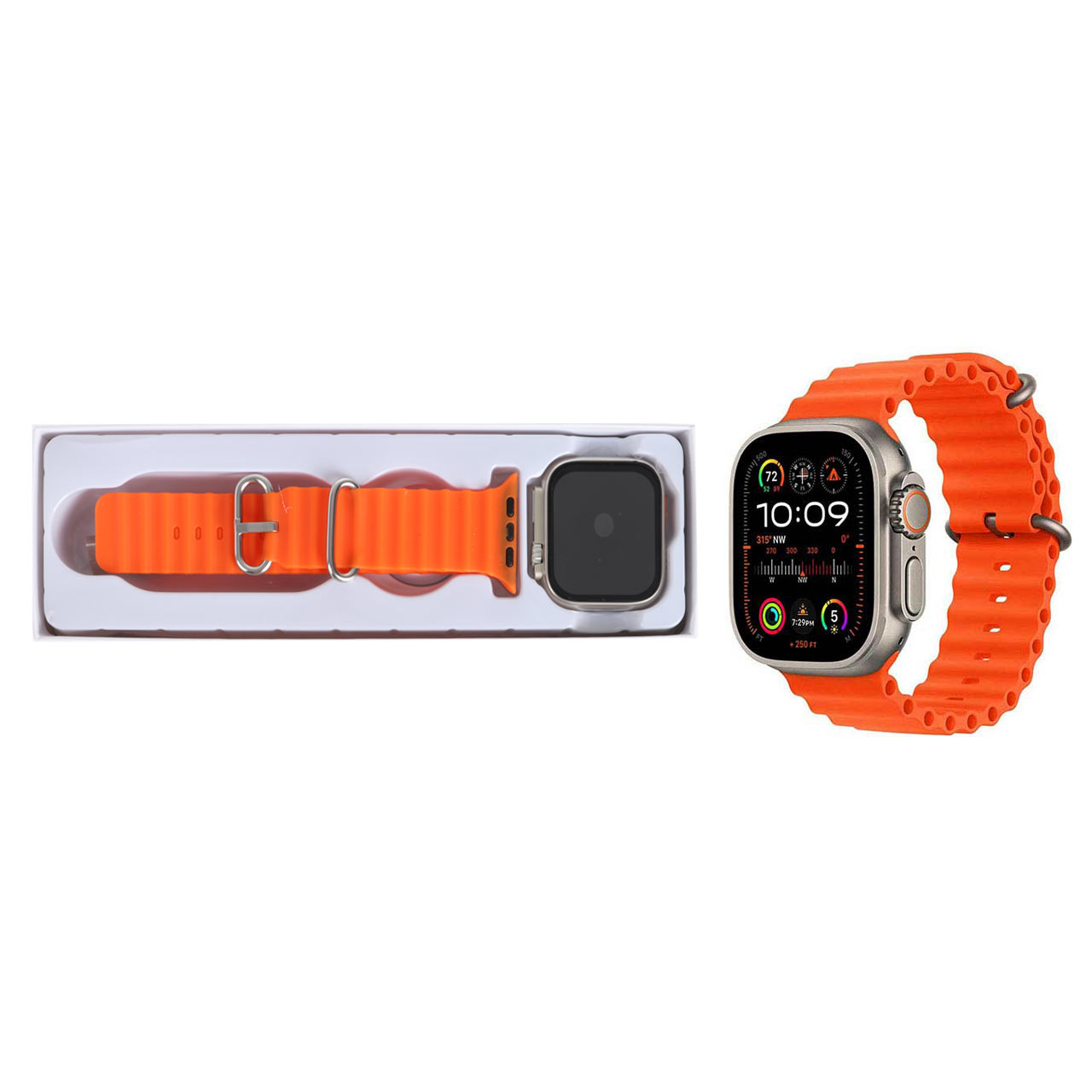 ساعت هوشمند مدل T800 Ultra2 -45MM - نارنجی