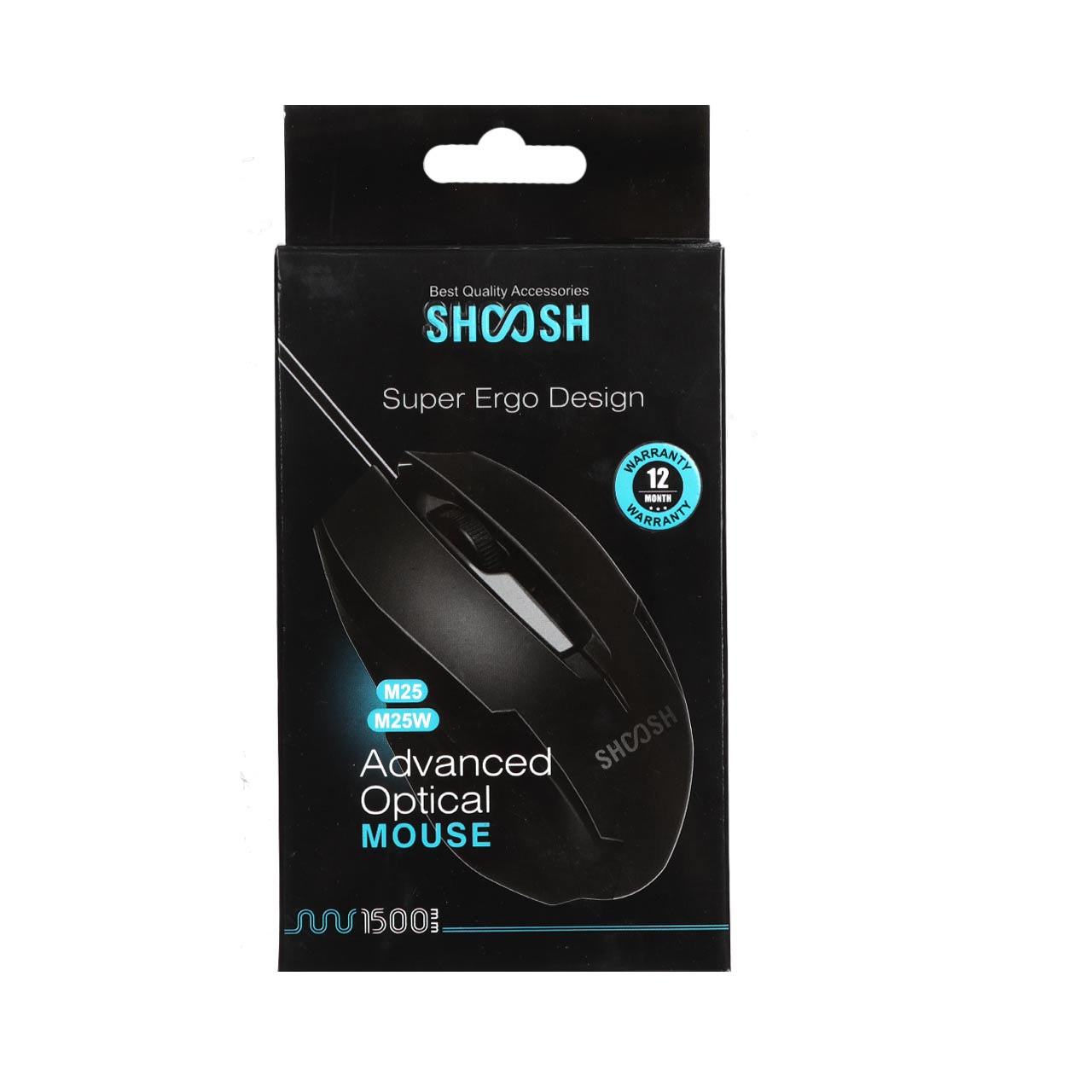 ماوس باسیم Shoosh مدل M25 - مشکی - SMO