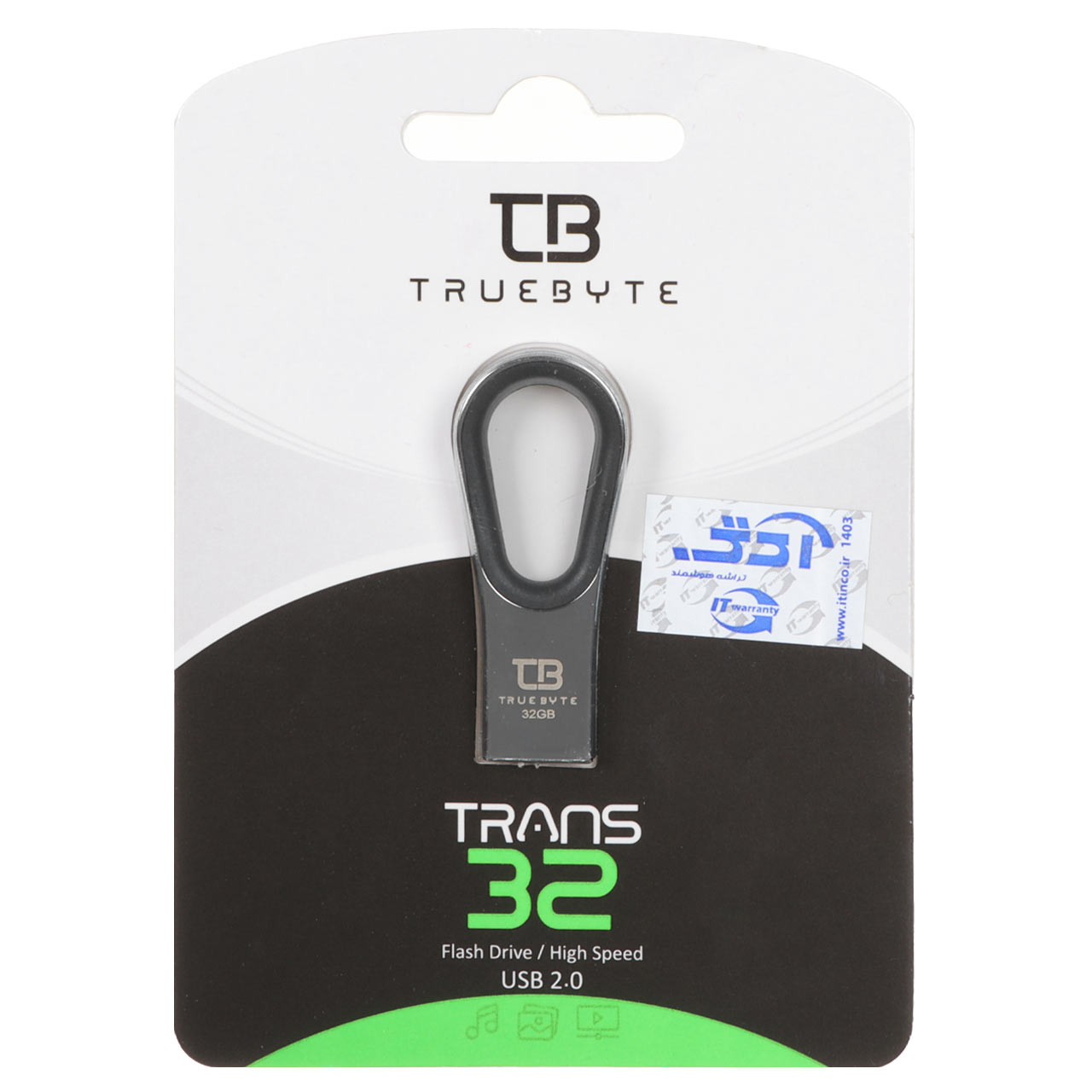 فلش TRUEBYTE TRANS USB2.0 Flash Memory - 32GB مشکی