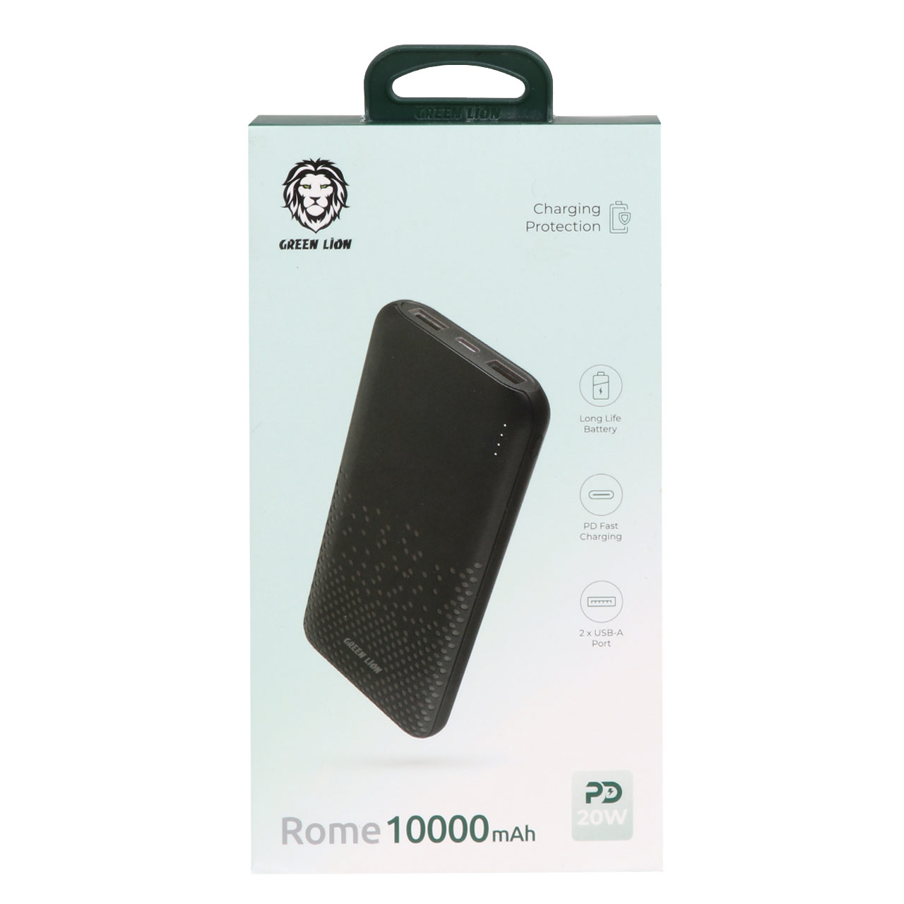 پاوربانک (PD و فست شارژ) Green Lion 20W 10000mAh مدل GNRME10KPD2BK - مشکی (گارانتی 18 ماهه شرکتی)